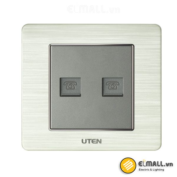 Bộ ổ cắm đôi điện thoại Uten V6-G-2TEL