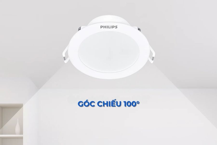 Đèn LED âm trần 10W DL190B Eridani Philips D125 5 Đèn LED âm trần 10W DL190B Eridani Philips được thiết kế với góc chiếu 100 độ