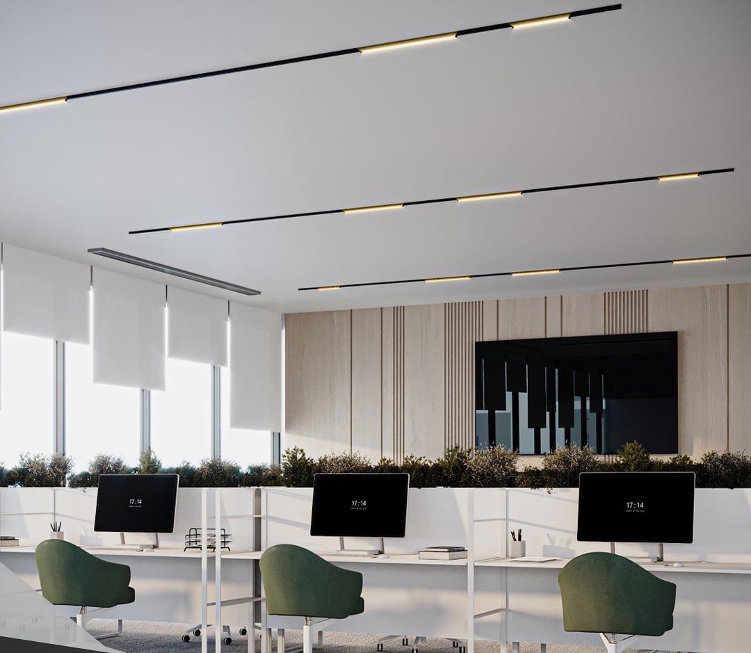 Phụ kiện đèn ray Trackline Tracker Recessed Philips 1M lắp đặt văn phòng