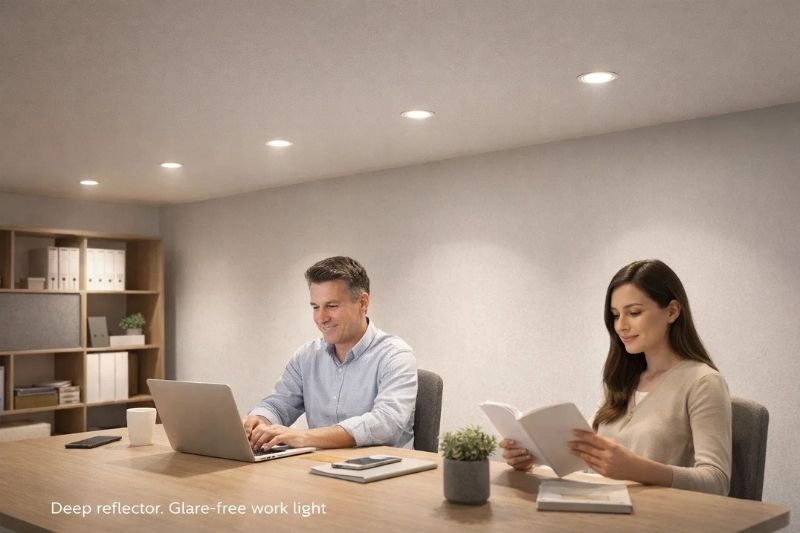 Đèn âm trần chóa sâu đổi màu 17W D150 Meson Philips thiết kế hạn chế chói