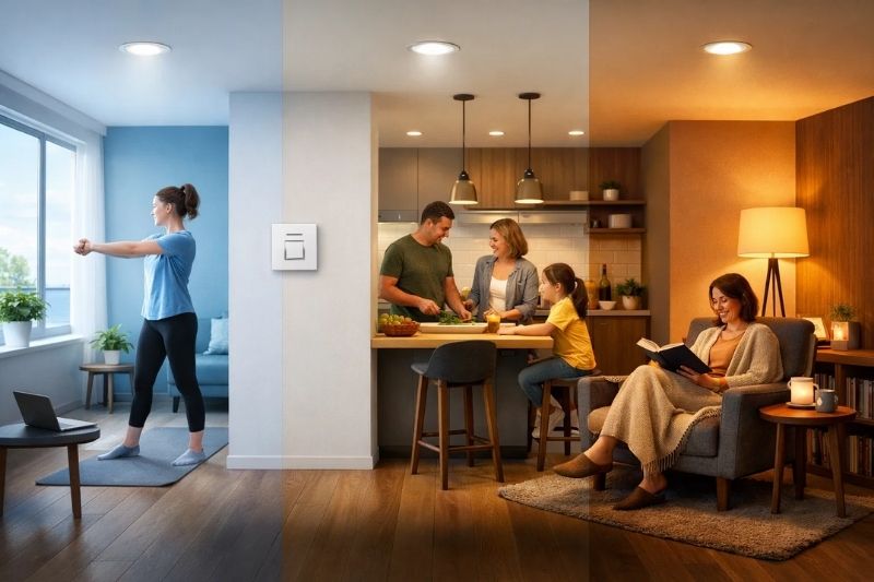 Đổi màu tiện lợi cùng với đèn âm trần chóa sâu đổi màu 13W D125 Meson Philips 