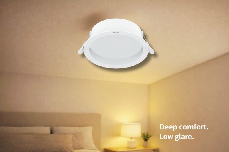 đèn âm trần chóa sâu đổi màu 9W D100 Meson Philips chiếu sáng thân thiện 