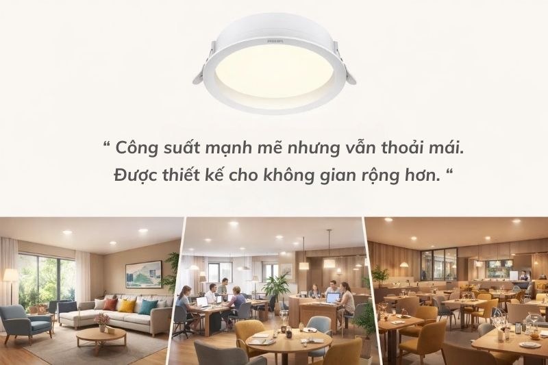 Đèn âm trần chóa sâu đổi màu 13W D125 Meson ứng dụng công nghệ LED hiện đại 