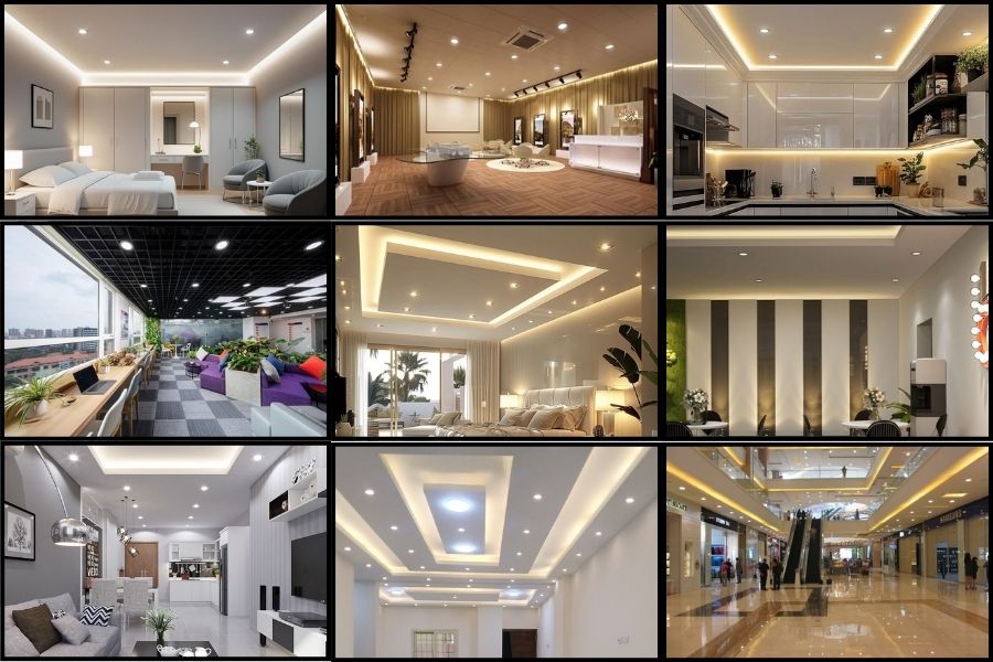 Ứng dụng đèn LED âm trần chóa sâu MESON Comfort Philips